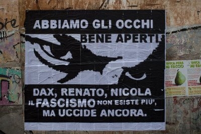 Manifesto in ricordo di Renato, Dax, Nicola... il fascismo uccide!